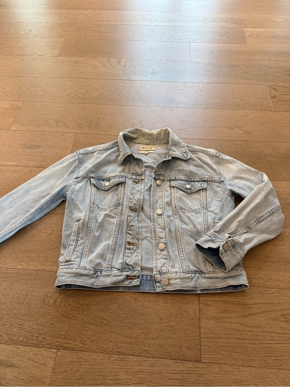 Madewell Boxy-Crop Denim Jacket - Faded Blue